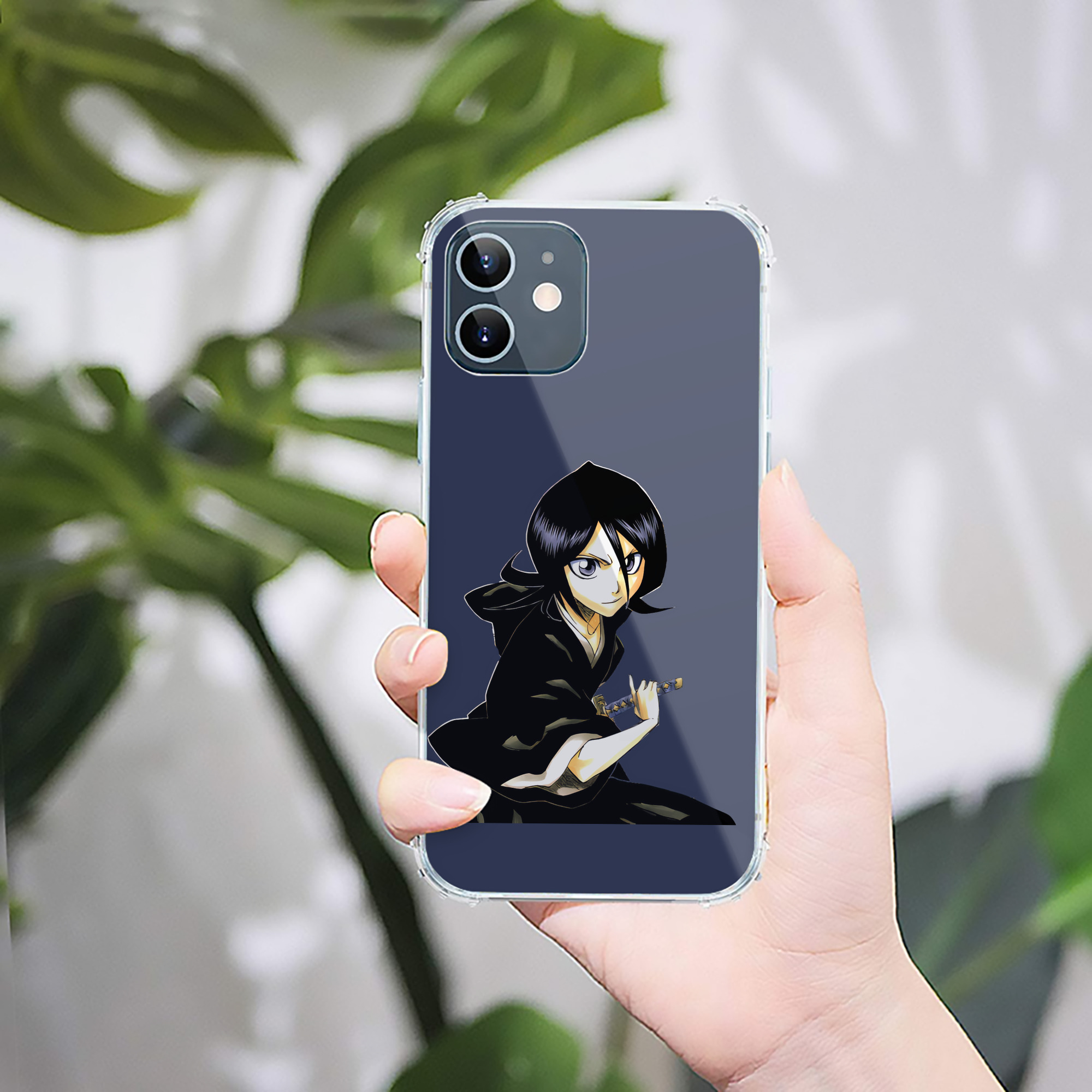 （画像用） ブリーチ 朽木ルキア BLEACH Kuchiki Rukia 【iPhone 12シリーズ対応】透明スマホケース（クリアソフトケース）